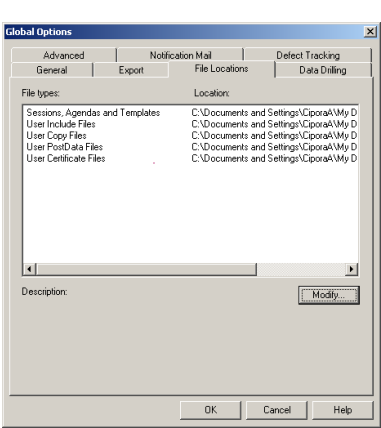 File Locations Dialog Box
