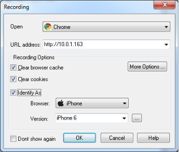 Recording Dialog Box