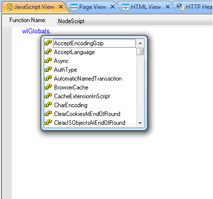 wlGlobals Selection from List