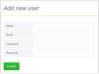 Add New User window