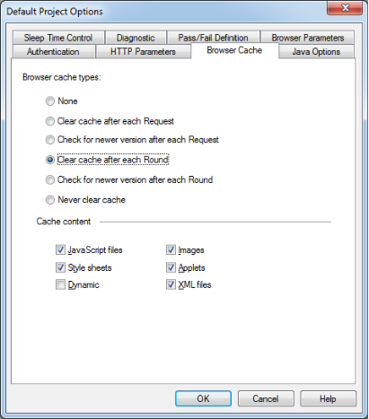 Browser Cache Tab
