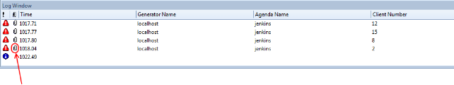 Selecting an Attachment of an Error in the Log Window