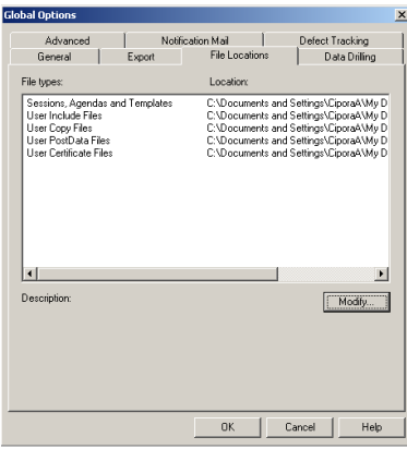 File Locations Tab