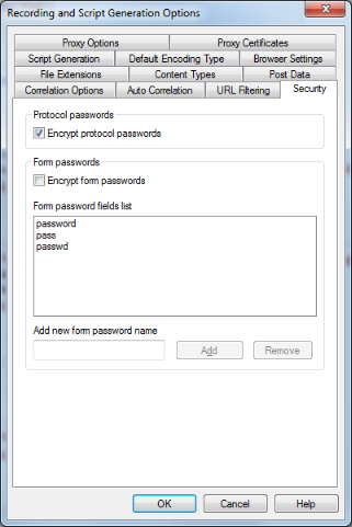 Security Tab