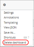 Selecting to Delete a Dashboard