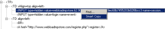 Smart Copy Pop-up Menu