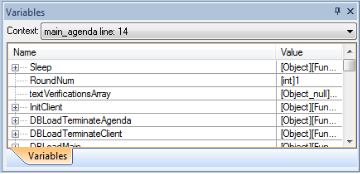 Variables Window